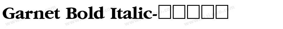 Garnet Bold Italic字体转换